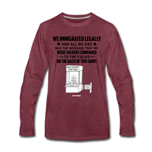 Load image into Gallery viewer, ALL WE GOT - Men&#39;s Premium Long Sleeve T-Shirt - heather burgundy
