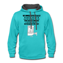 Load image into Gallery viewer, ALL WE GOT - Contrast Hoodie - scuba blue/asphalt
