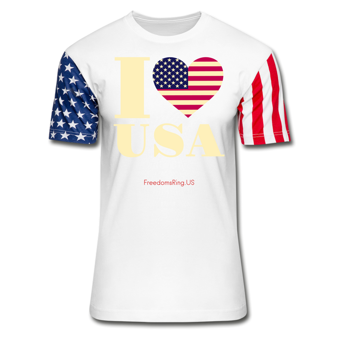 I LOVE USA - Stars & Stripes T-Shirt - white