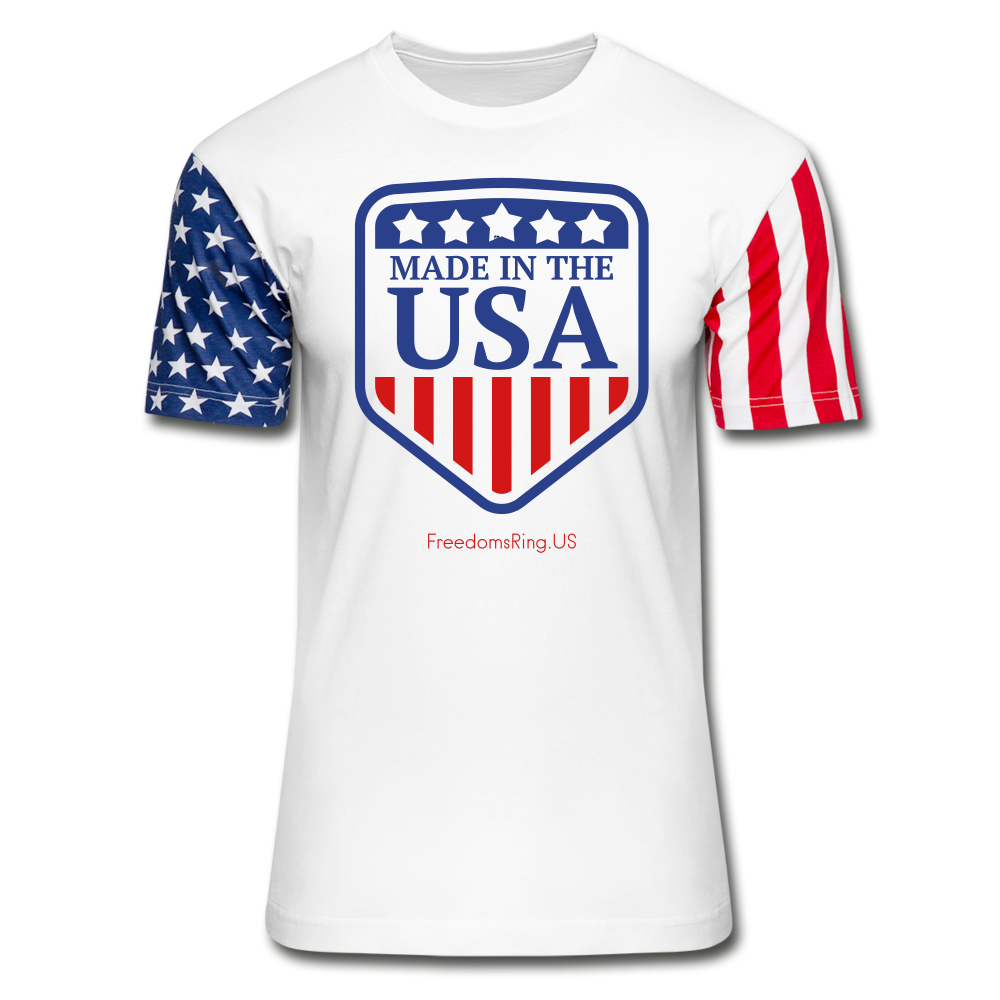 MADE IN THE USA - Stars & Stripes T-Shirt - white