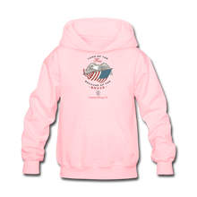 Load image into Gallery viewer, LAND OF THE FREE, BECAUSE OF THE BRAVE - Kids&#39; Hoodie - pink
