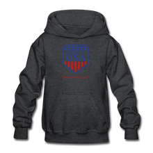 Load image into Gallery viewer, MADE IN THE USA - Gildan Heavy Blend Youth Hoodie - deep heather
