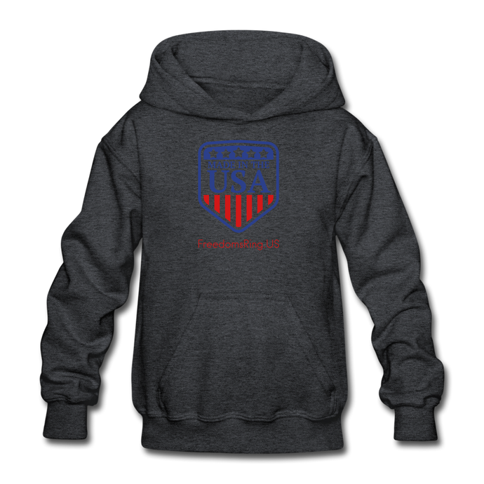 MADE IN THE USA - Gildan Heavy Blend Youth Hoodie - deep heather