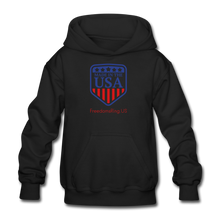 Load image into Gallery viewer, MADE IN THE USA - Gildan Heavy Blend Youth Hoodie - black
