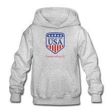 Load image into Gallery viewer, MADE IN THE USA - Gildan Heavy Blend Youth Hoodie - heather gray
