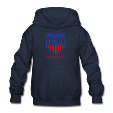 Load image into Gallery viewer, MADE IN THE USA - Gildan Heavy Blend Youth Hoodie - navy
