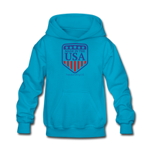 Load image into Gallery viewer, MADE IN THE USA - Kids&#39; Hoodie - turquoise
