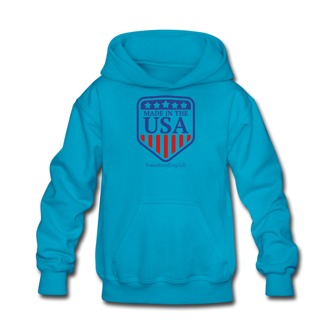 MADE IN THE USA - Kids' Hoodie - turquoise