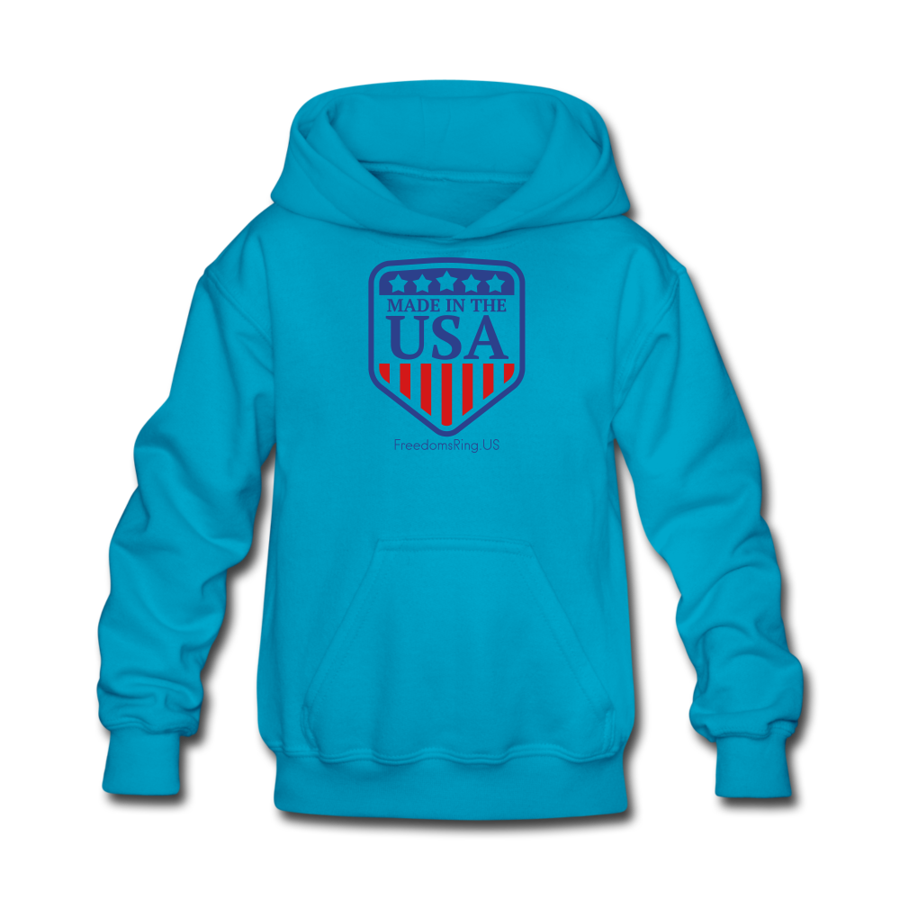 MADE IN THE USA - Kids' Hoodie - turquoise