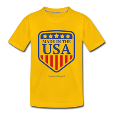 Load image into Gallery viewer, MADE IN THE USA - Kids&#39; Premium T-Shirt - sun yellow
