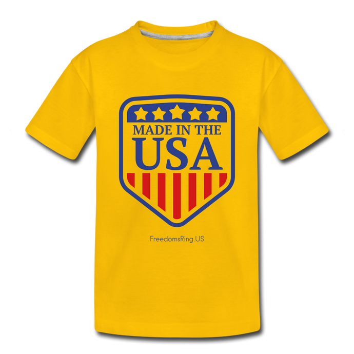 MADE IN THE USA - Kids' Premium T-Shirt - sun yellow