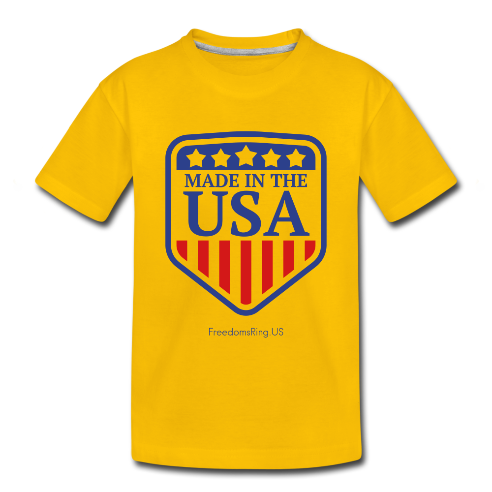 MADE IN THE USA - Kids' Premium T-Shirt - sun yellow