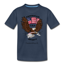 Load image into Gallery viewer, AMERICAN SPIRIT - Kid’s Premium Organic T-Shirt - navy
