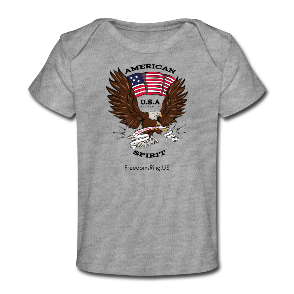 AMERICAN SPIRIT - Organic Baby T-Shirt - heather gray