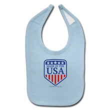 Load image into Gallery viewer, MADE IN THE USA - Baby Bib - light blue
