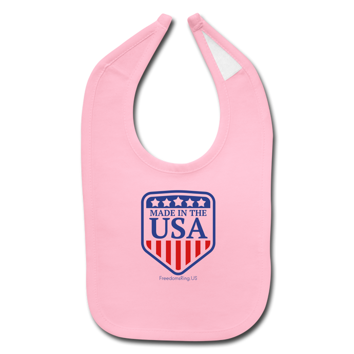 MADE IN THE USA - Baby Bib - light pink