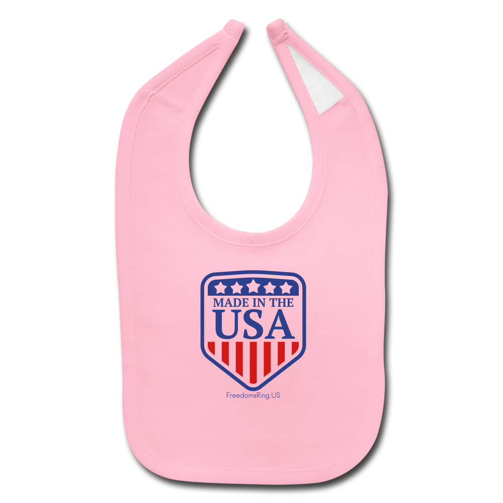 MADE IN THE USA - Baby Bib - light pink