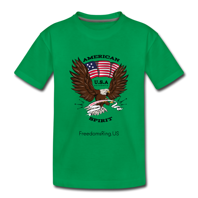 AMERICAN SPIRIT - Kids' Premium T-Shirt - kelly green