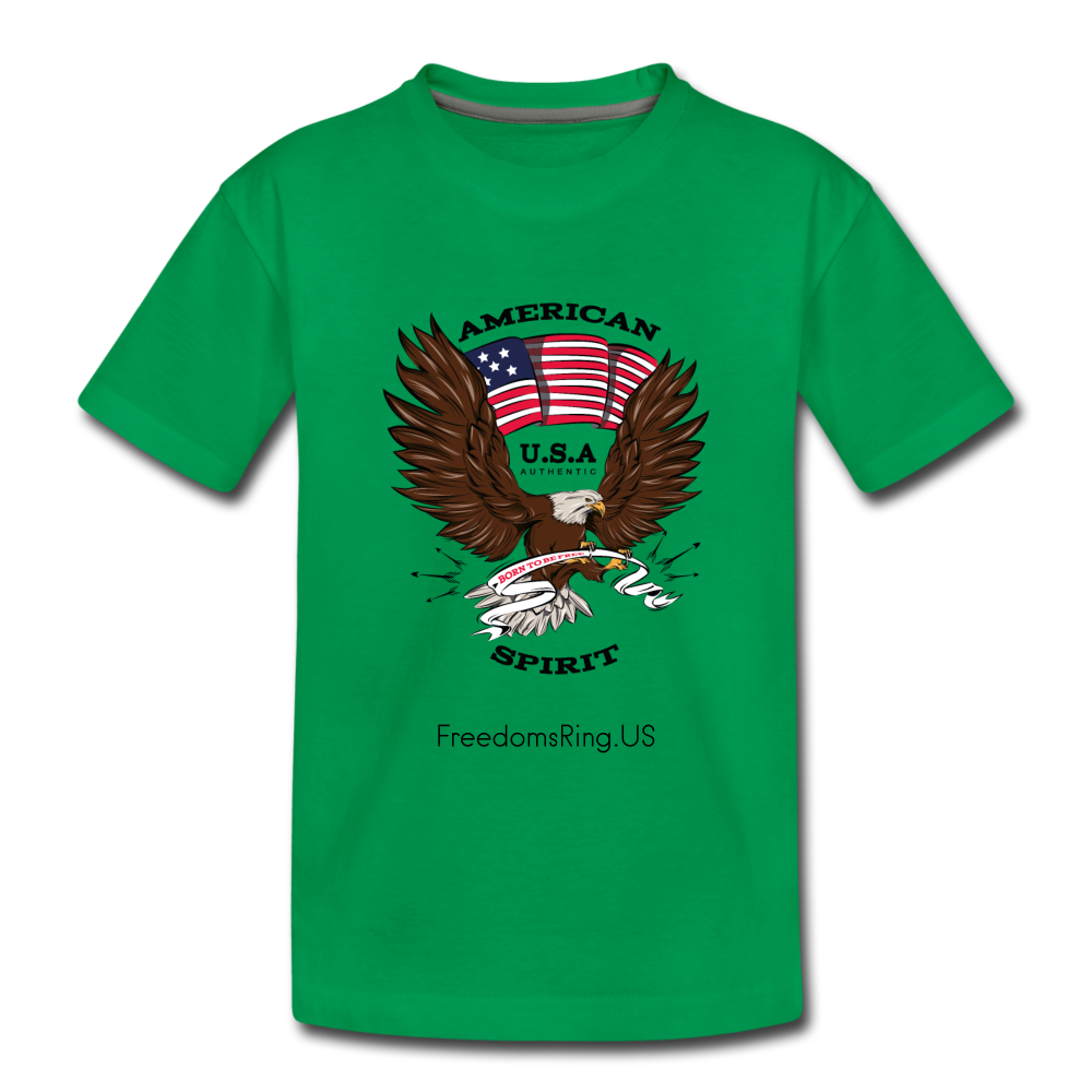 AMERICAN SPIRIT - Kids' Premium T-Shirt - kelly green