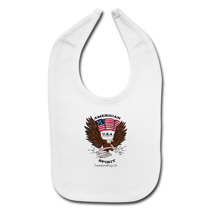 AMERICAN SPIRIT - Baby Bib - white