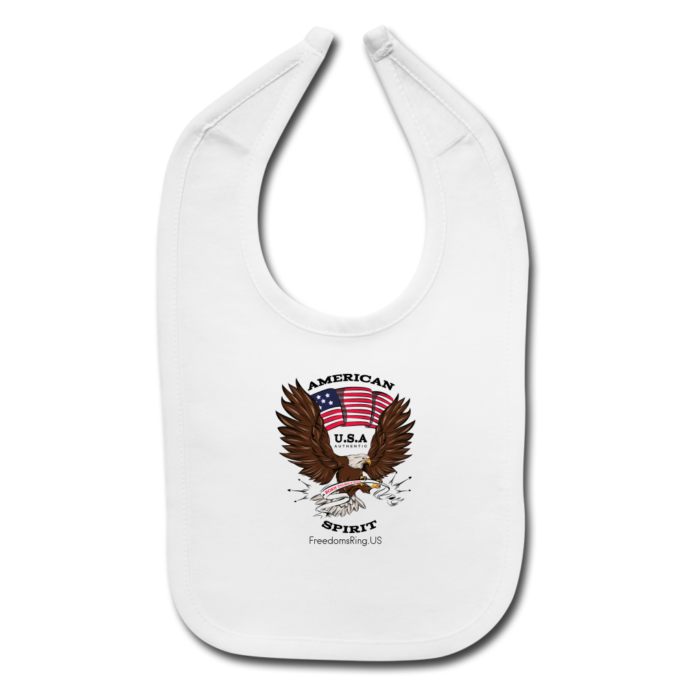 AMERICAN SPIRIT - Baby Bib - white