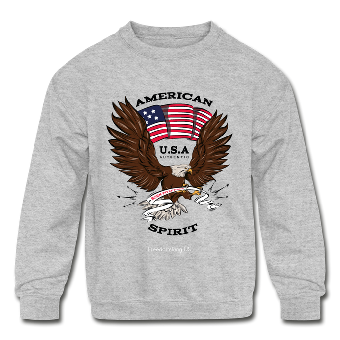 AMERICAN SPIRIT - Kids' Crewneck Sweatshirt - heather gray