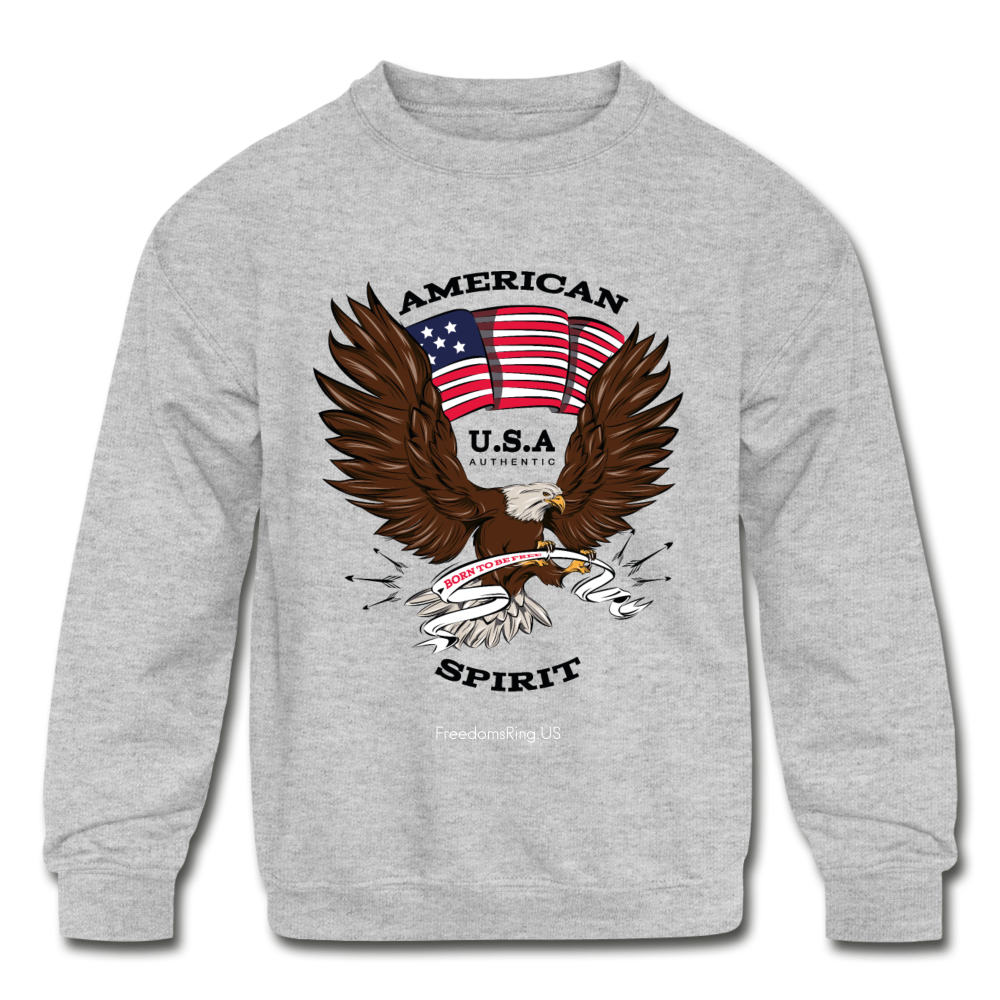 AMERICAN SPIRIT - Kids' Crewneck Sweatshirt - heather gray