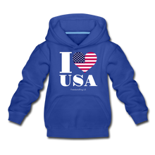 Load image into Gallery viewer, I LOVE USA - Kids‘ Premium Hoodie - royal blue
