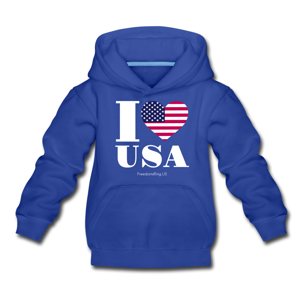 I LOVE USA - Kids‘ Premium Hoodie - royal blue