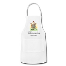 Load image into Gallery viewer, STOP FEEDING THE WOKEDILE! - Adjustable Apron - white
