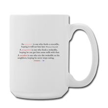 Load image into Gallery viewer, STOP FEEDING THE WOKEDILE - Double-Sided Printing on Coffee/Tea Mug 15 oz - white
