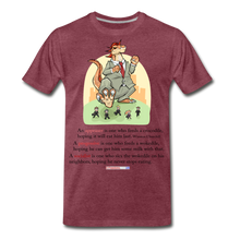 Load image into Gallery viewer, FEEDING THE WOKEDILE - Men&#39;s Premium T-Shirt - heather burgundy
