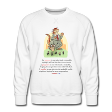 Load image into Gallery viewer, FEEDING THE WOKEDILE (with graphic) - Men’s Premium Sweatshirt - white
