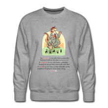 Load image into Gallery viewer, FEEDING THE WOKEDILE (with graphic) - Men’s Premium Sweatshirt - heather gray
