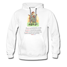 Load image into Gallery viewer, FEEDING THE WOKEDILE (with graphic) - Men’s Premium Hoodie - white
