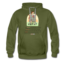 Load image into Gallery viewer, FEEDING THE WOKEDILE (with graphic) - Men’s Premium Hoodie - olive green
