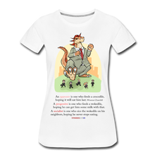 Load image into Gallery viewer, FEEDING THE WOKEDILE (with graphic) - Women’s Premium T-Shirt - white
