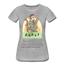 Load image into Gallery viewer, FEEDING THE WOKEDILE (with graphic) - Women’s Premium T-Shirt - heather gray
