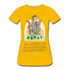 Load image into Gallery viewer, FEEDING THE WOKEDILE (with graphic) - Women’s Premium T-Shirt - sun yellow
