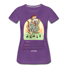 Load image into Gallery viewer, FEEDING THE WOKEDILE (with graphic) - Women’s Premium T-Shirt - purple
