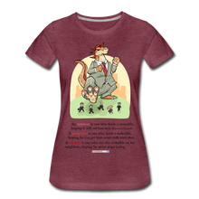 Load image into Gallery viewer, FEEDING THE WOKEDILE (with graphic) - Women’s Premium T-Shirt - heather burgundy
