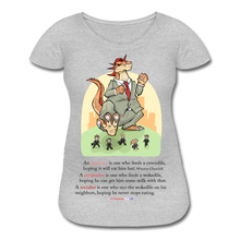 Load image into Gallery viewer, FEEDING THE WOKEDILE (with graphic) - Women’s Maternity T-Shirt - heather gray
