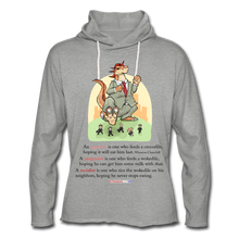 Load image into Gallery viewer, FEEDING THE WOKEDILE (with graphic) - Unisex Lightweight Terry Hoodie - heather gray
