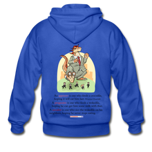 Load image into Gallery viewer, FEEDING THE WOKEDILE (with graphic) - Gildan Heavy Blend Adult Zip Hoodie - royal blue
