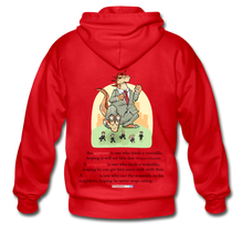 Load image into Gallery viewer, FEEDING THE WOKEDILE (with graphic) - Gildan Heavy Blend Adult Zip Hoodie - red
