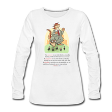 Load image into Gallery viewer, FEEDING THE WOKEDILE (with graphic) - Women&#39;s Premium Long Sleeve T-Shirt - white
