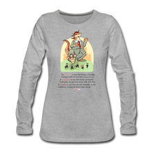 Load image into Gallery viewer, FEEDING THE WOKEDILE (with graphic) - Women&#39;s Premium Long Sleeve T-Shirt - heather gray
