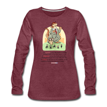 Load image into Gallery viewer, FEEDING THE WOKEDILE (with graphic) - Women&#39;s Premium Long Sleeve T-Shirt - heather burgundy
