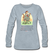 Load image into Gallery viewer, FEEDING THE WOKEDILE (with graphic) - Women&#39;s Premium Long Sleeve T-Shirt - heather ice blue
