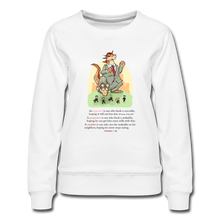 Load image into Gallery viewer, FEEDING THE WOKEDILE (with graphic) - Women’s Premium Sweatshirt - white
